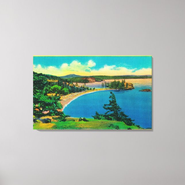 Toile Plage Rosario dans les îles San Juan, Washington (Recto)