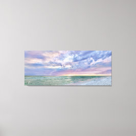 Toile Plage Sunset Pastel Seastel Art Art Canvas Imprime