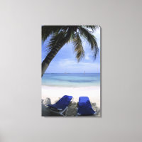 Plage, Transat, Palmier, Horizon Sur