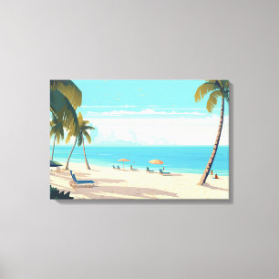 Toile Plage tropicale Destination exotique Vacances