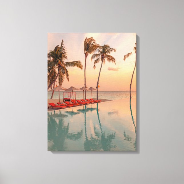 Toile Plages tropicales | Maldives Tropical Beach & Pool (Recto)