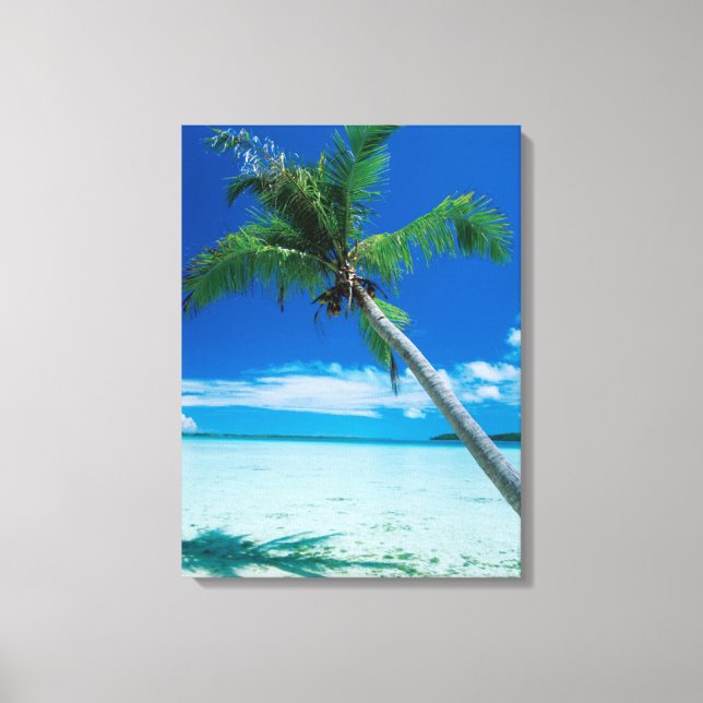 Toile Plages tropicales | Plage du motu Tofari, Bora Bor (Recto)