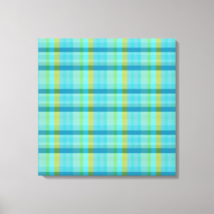 Toile Plaid bleu par Shirley Taylor