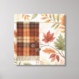 Toile Plaid Botanique Chute Mur Art - Feuilles d'automne