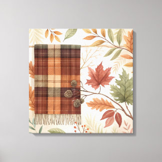 Toile Plaid Botanique Chute Mur Art - Feuilles d'automne