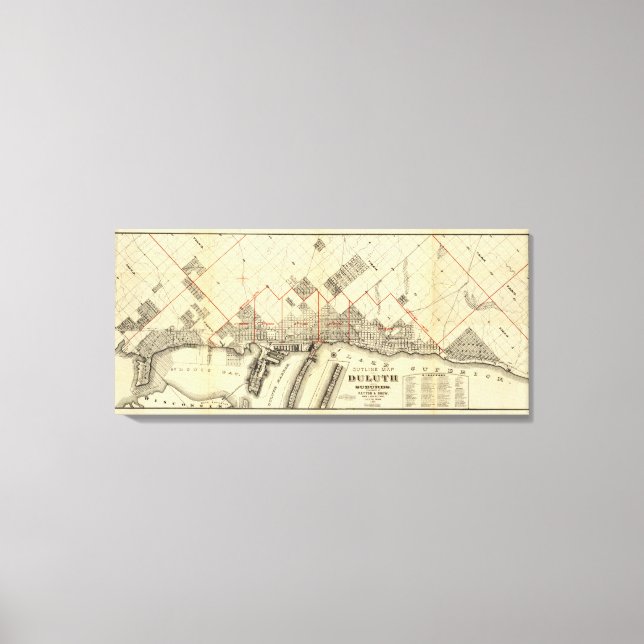 Toile Plan de Duluth et des banlieues (Recto)