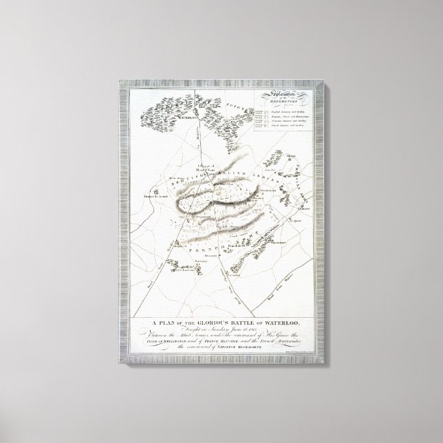 Toile Plan de la bataille glorieuse de Waterloo (gravi) (Recto)