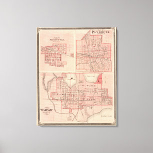 Toile Plan de Varsovie avec Pierceton, Plymouth