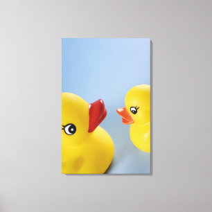 Toile Plan rapproché de deux canards en caoutchouc
