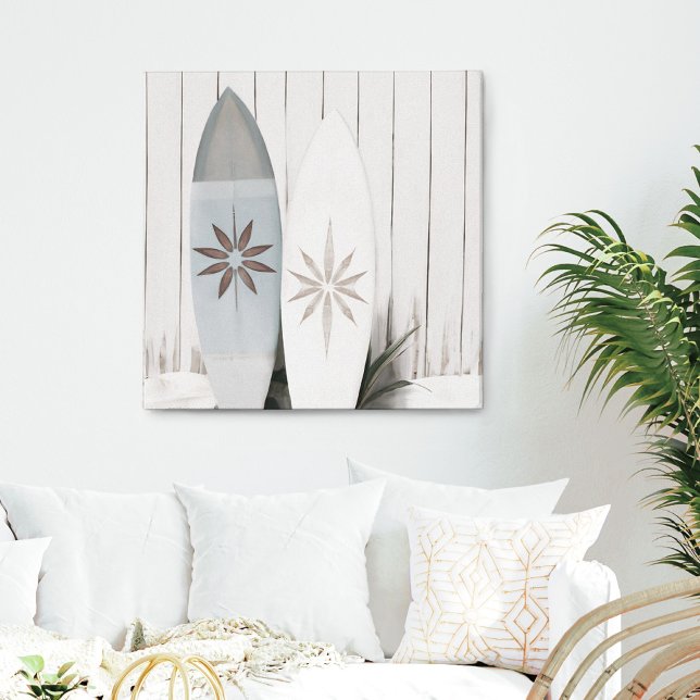 Toile Planche de surf côtier Photo Tropical Summer Canva (Créateur téléchargé)