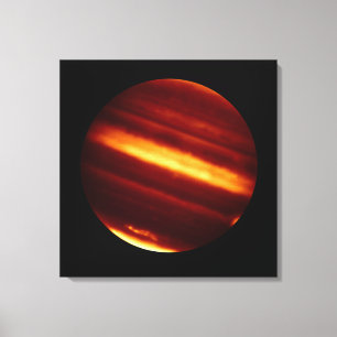 Toile Planète Jupiter en lumière infrarouge