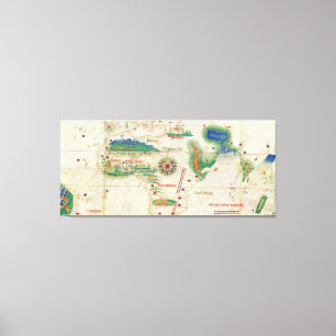 Toile Planisphere   1502 de Cantino