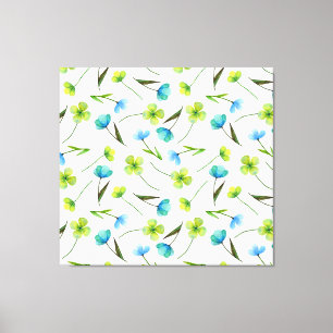 Toile Plantes aquarelle : Motif Floral sans joint.