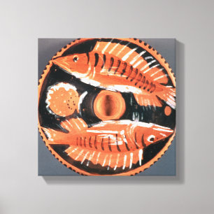 Toile Plaquez dépeindre deux poissons, 350 AVANT JÉSUS