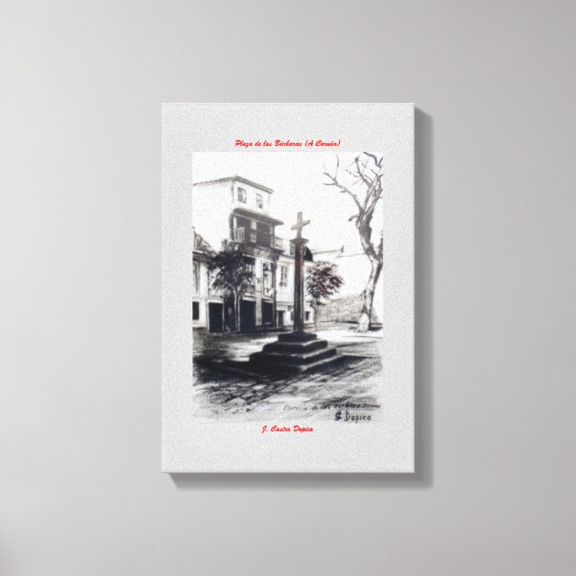 Toile Plaza de las Bárbaras (La Corogne) (Recto)