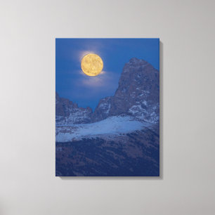 Toile Pleine Lune Levante Grand Teton Driggs, Idaho