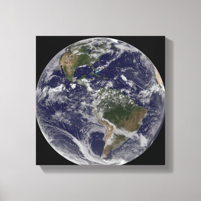 Toile Pleine Terre montrant l'Amérique du Nord et l'Amer (Recto)