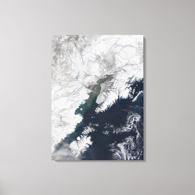 Toile Plume de cendres du mont Redoute, Alaska (Recto)