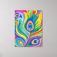 Plumes de paon Art Abstrait