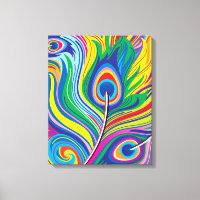 Plumes de paon Art Abstrait