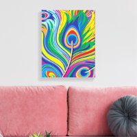 Plumes de paon Art Abstrait