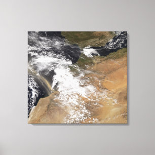 Toile Plumes de poussière au large des côtes marocaines