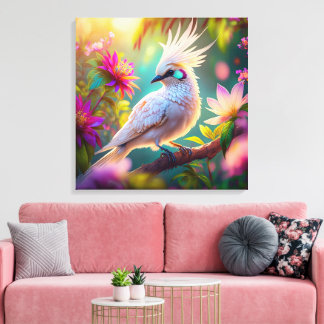 Toile Plumes rousses à crête juvénile Dove Imaginaire Oi