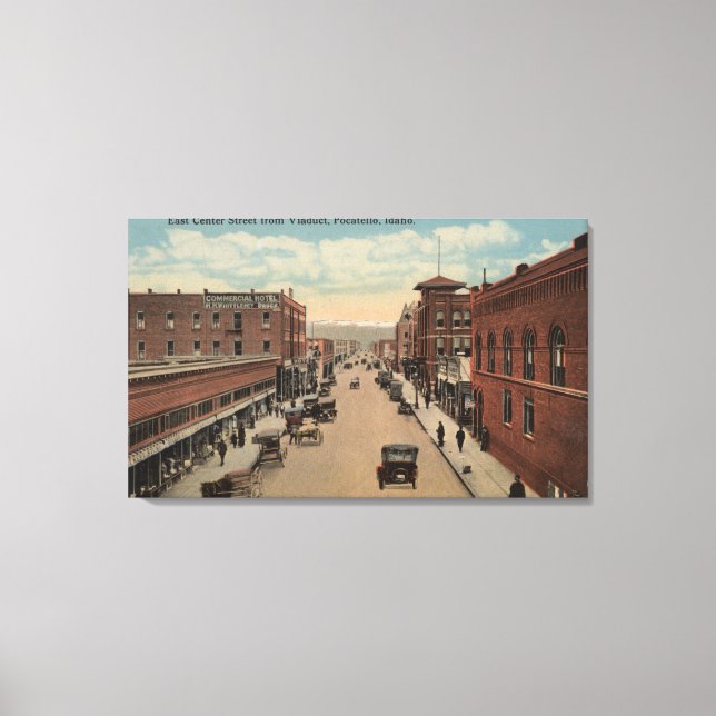Toile Pocatello, ID - Vue du centre E. (Recto)