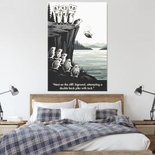 Toile Pochoir de style Banksy hilarant