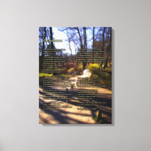 Toile Poème Desiderata - J'Ai Le Temps