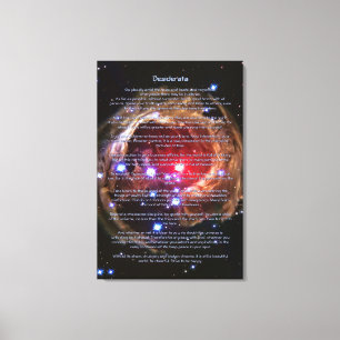 Toile Poème Desiderata - Monocerotis Supergéant Rouge