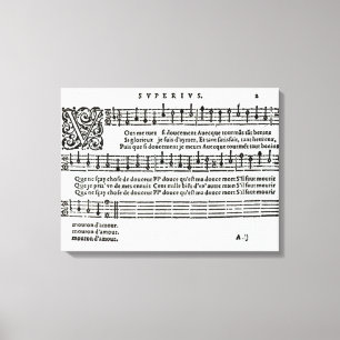 Toile Poème en musique par Jean Antoine de Baif