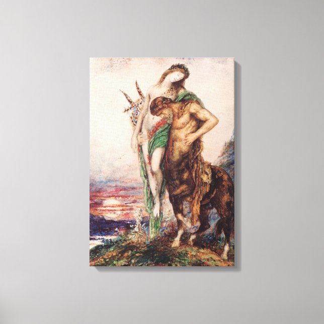 Toile Poète mort porté par un Centaur (coucher du soleil (Recto)