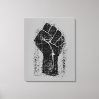 Poing de solidarité dans le style désorganisé