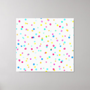 Toile Points Aquarelle Lumineux : Motif transparent.