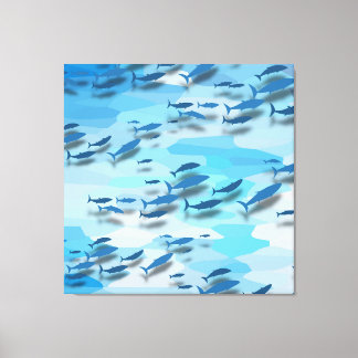 Toile Poisson coloré