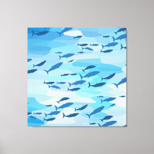 Toile Poisson coloré
