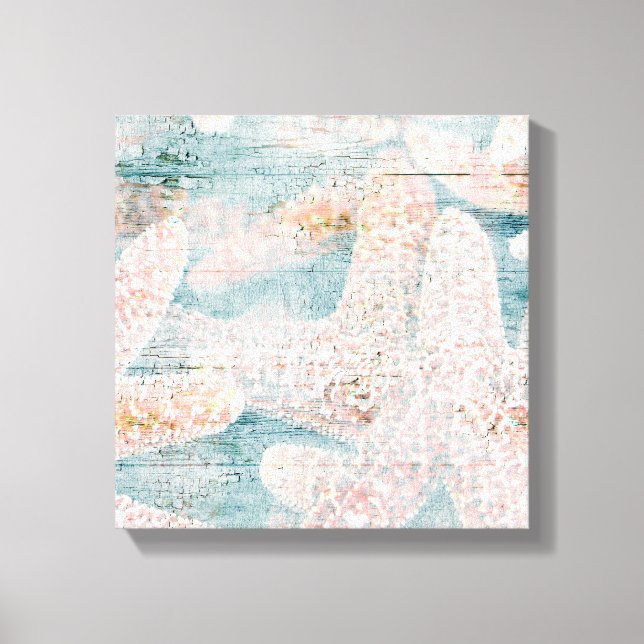 Toile Poisson-étoile rustique bleu Turquoise (Recto)