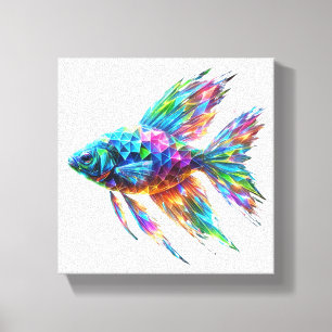 Toile Poisson géométrique à lumière de prisme