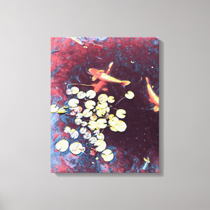 Toile Poisson koi coloré étang japonais