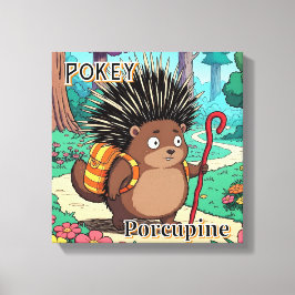 Toile Pokey Porcupine  | Joli Art pour la Nurserie des E