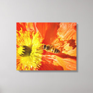 Toile Pollinisation dans l'enveloppe orange et jaune de