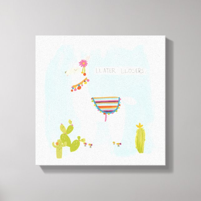 Toile Pom Pom Llama Rama - Llater Llosers (Recto)