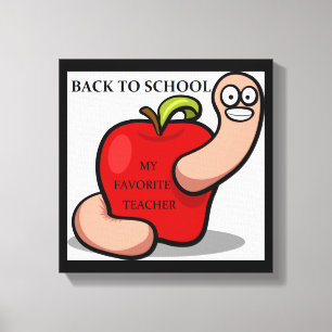 TOILE POMME "RETOUR À L'ÉCOLE"