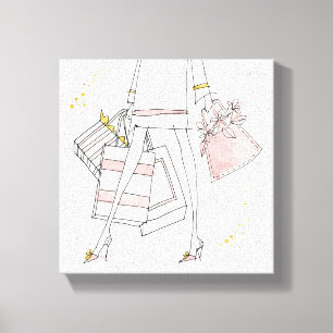Toile Pomme sauvage Croquis de mode rose moderne