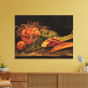 Toile Pommes, Viande et rouleau par Vincent van Gogh
