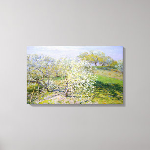 Toile Pommiers en fleurs (par Claude Monet)