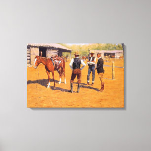 Toile Ponies Polo dans le Vieux-Ouest américain