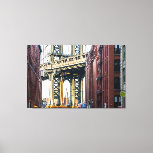 Toile Pont de Manhattan au coucher du soleil