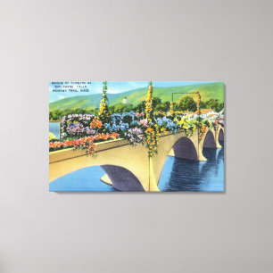 Toile Pont des fleurs de Shelburne Falls